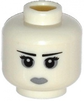 LEGO Minifig Kopf weibl. weiss/grau (1176)